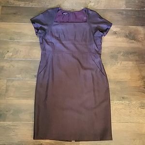 Lafayette 148 | Plum Wool Blend Sheath Dress